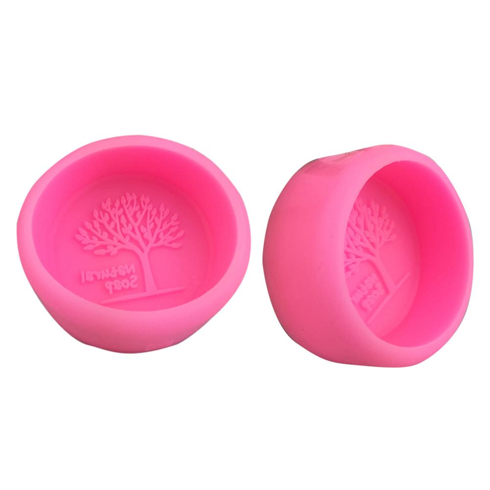 Round Natural Tree Handmade Soap Silicone Mold DIY Christmas Soap Mold Soap Making Supplies Cake Decorating Tools Chocolate Mold