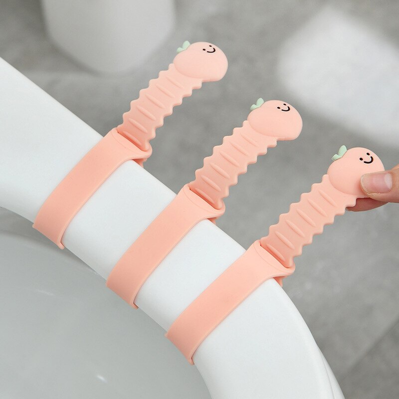 Klapa sedesu otwieracz uchwyt robić toalety domowej artefakt naklejka na toaletę przenośny anty-brudny podnieś pokrywkę podnieś uchwyt 22.9X2.6cm LBS