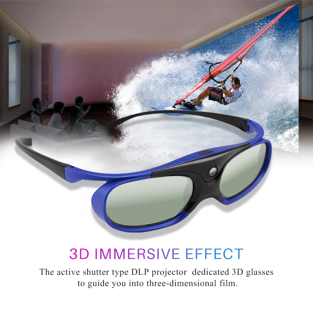 FORNORM – lunettes 3D 96-144Hz, pour projecteur de cinéma maison XGIMI Optoma Acer Viewsonic, batterie universelle pour TV 3D, volet actif DLP