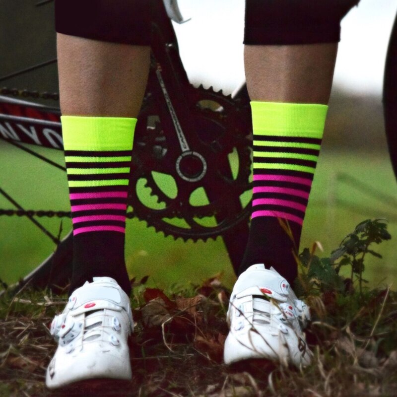 Professionelle Anti-schweiß Atmungs Radfahren Socken Sport Laufen Fahrrad Schweiß Wicking Socken unisex Bunte Fahrrad Socken