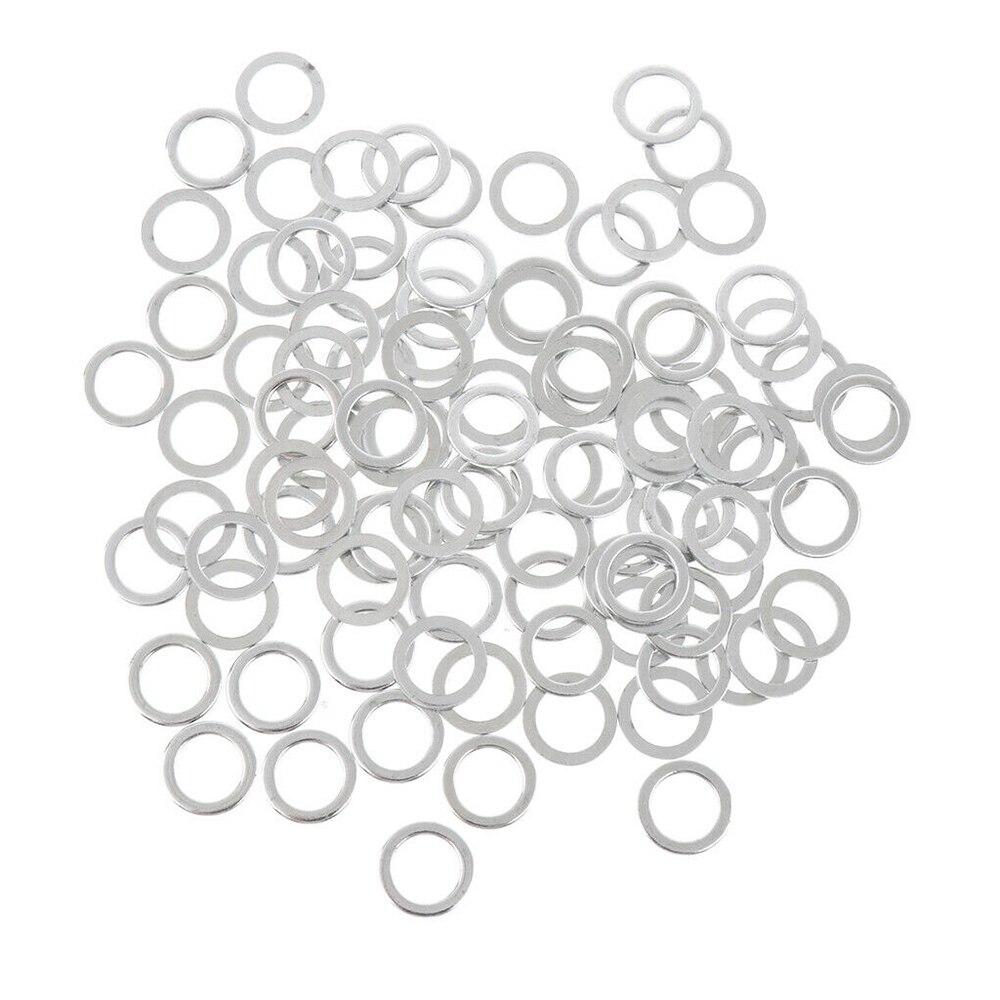 100Pcs Skateboard Truck Axle Washers Rings for Speed Bearing Performance Outdoors Skateboarding Accessories: Silver