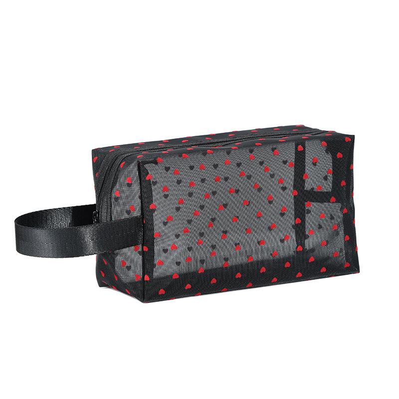 Coofit-Bolsa de maquillaje de malla transparente, organizador de cosméticos de gran capacidad, para exteriores, 1 unidad: 6