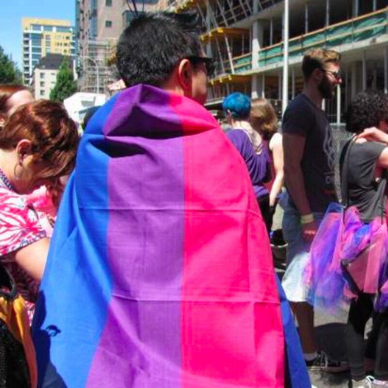 Biseksuele Vlag-Grootformaat Voor Indoor En Outdoor-Vieren Diversiteit Op Bi Trots Zomer Feesten En Festivals