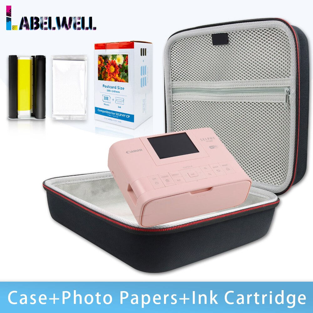 Labelwell Tragbare Tasche für Kanon Selphy CP1300 CP1200 Foto Drucker EVA schwer Fall Reise Schutzhülle tragetasche Lagerung fallen