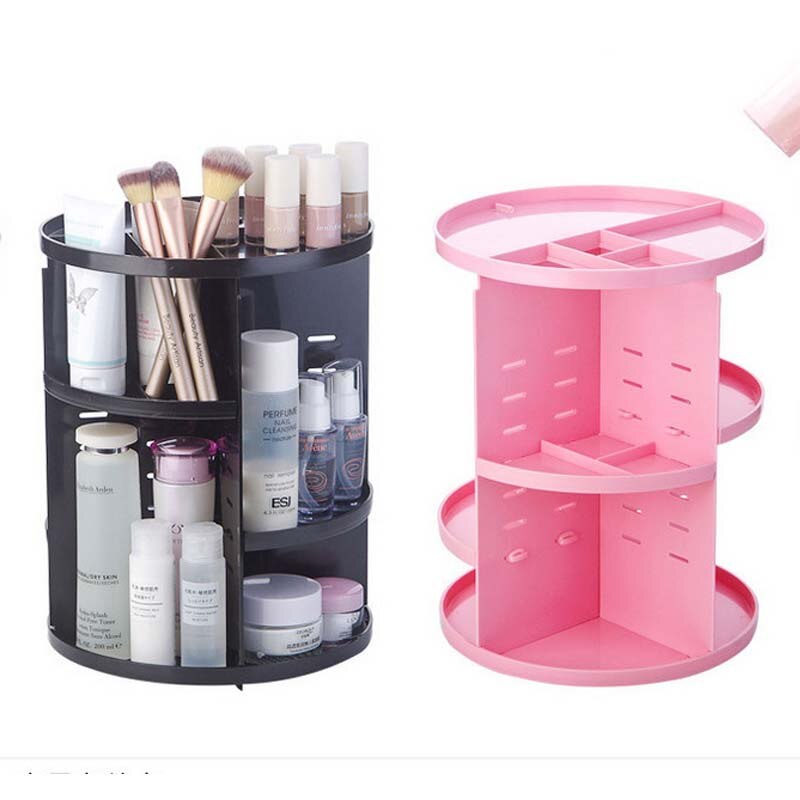 Organisateur maquillage stockage en plastique tiroir cosmétique nouvelle 360 degrés rotatif porte-brosse bijoux étagère détachable beauté