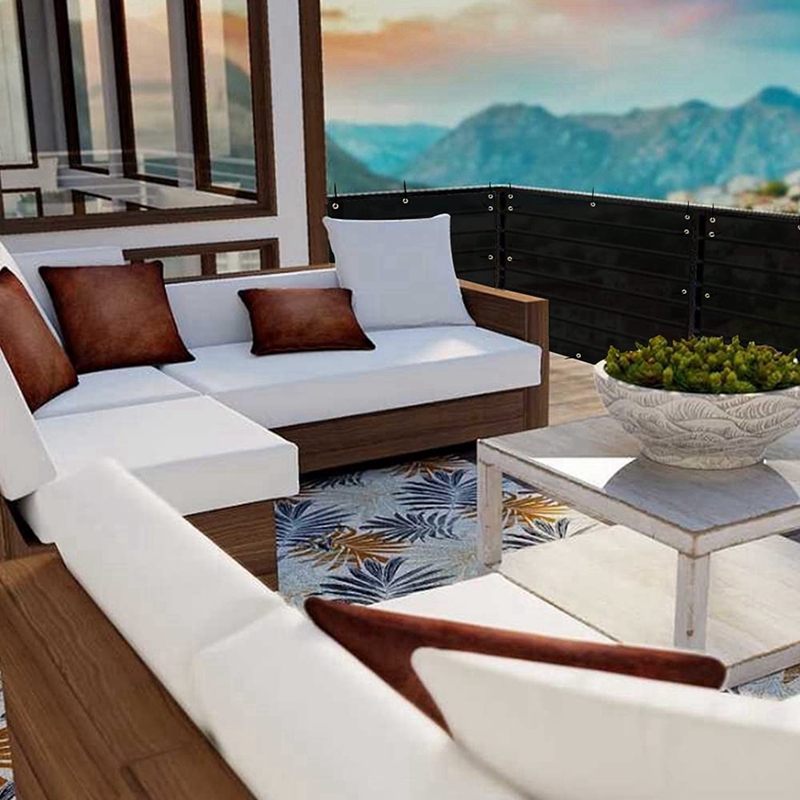 Balcony Privacy Screen Cover, Shield Screens Net Fence Windscreen for Porch Deck, Outdoor,Backyard 0.9x5M