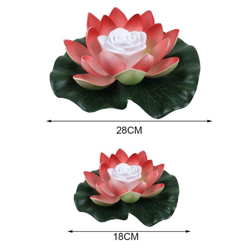 Flower Lamp LED Floating Flower Lamps Decor On Water Swimming Pool Garden Light Garden Tank Pond Decorations