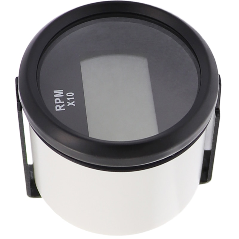 Lorry Tachometer Hour Meter RPM Gauge Indicator silver rim back face fit Auto Boat Engine Red Backlight 9V 32V IP67 waterproof