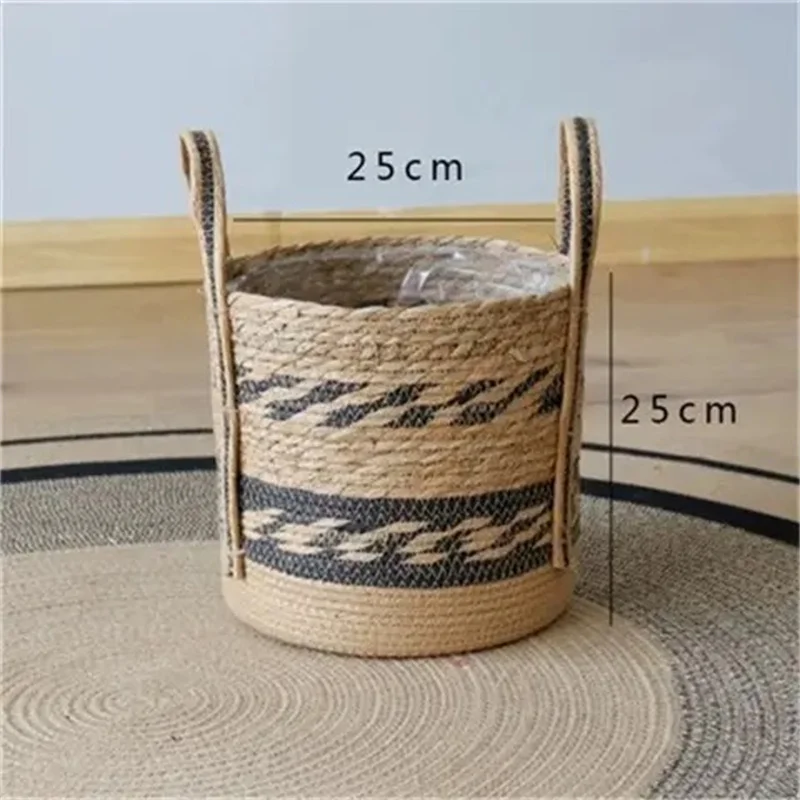 Großer Pflanzgefäß aus natürlichem Seegras, Abdeckung für Blumentöpfe, Pflanzgefäße für den Innenbereich, Blumentöpfe, gewebter Korb, Canasto Decorativo Home Garden Deco: Freier Raum