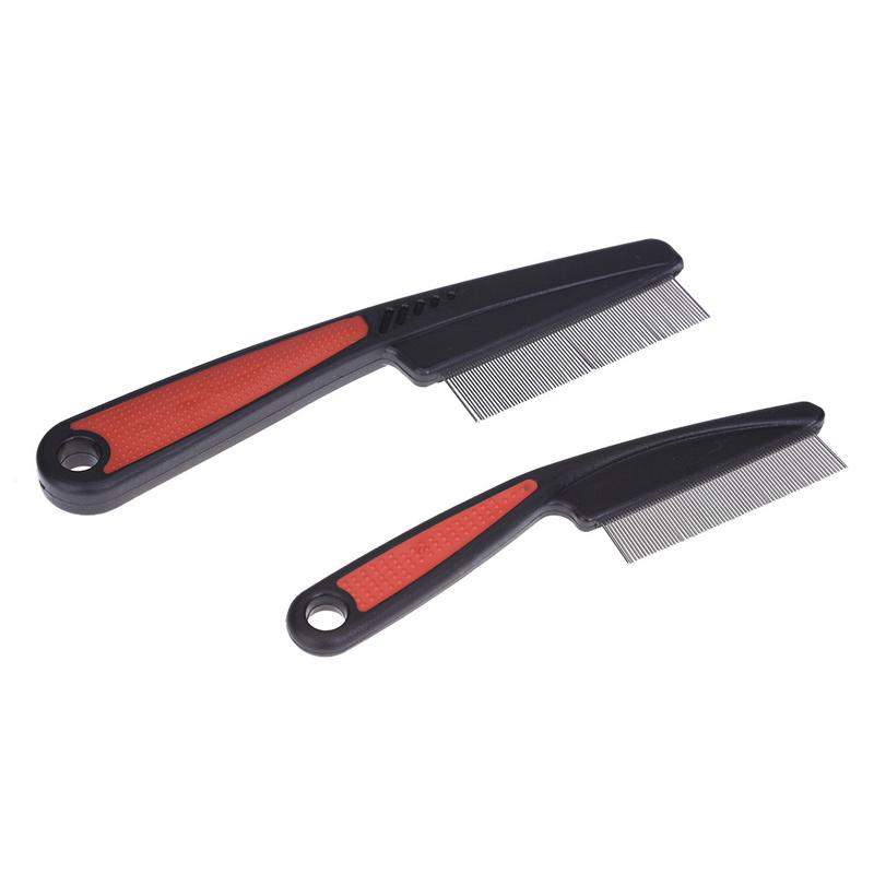 Pet Dog Comb Stainless Steel Lice Remove Flea Comb Dog Cat Hair Grooming Tool Long-haired Dogs Cats Bath Cleaning Supplies