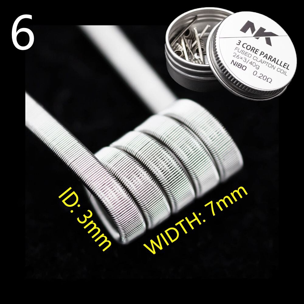 NK Ni80 DIY Coils Clean Prebuilt Triple Fused Clapton Vape Wire Flat Ribbon Heating E-cig RTA RDTA RDA RBA MTL Pre-made Coils