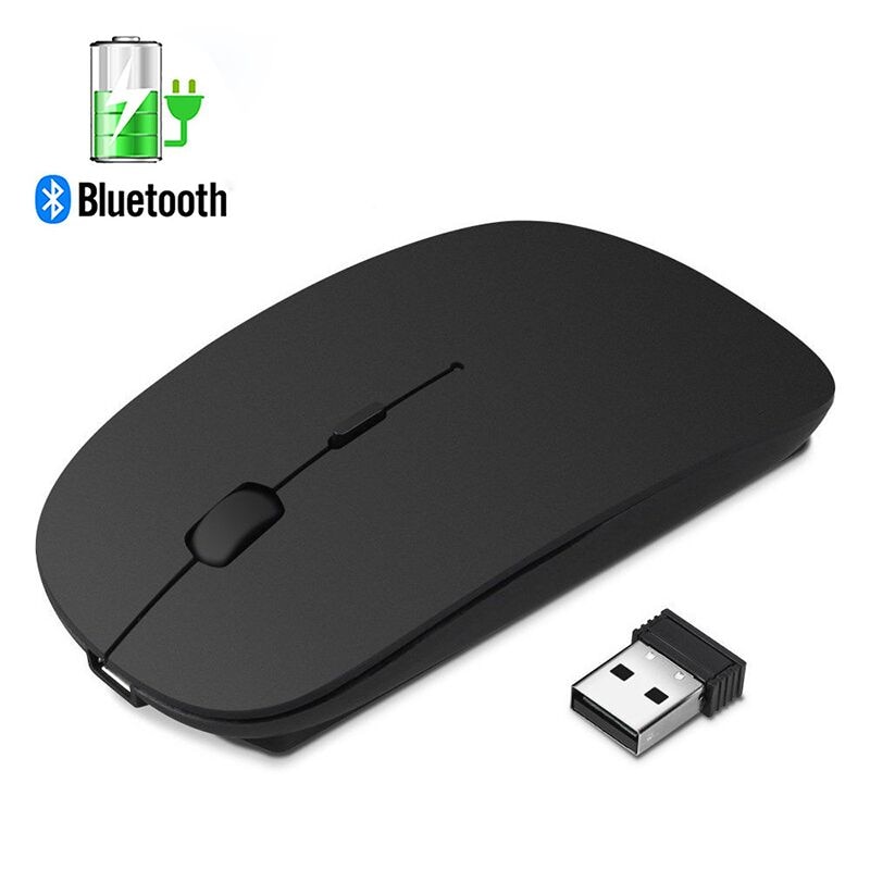 Langaton hiiri bluetooth hiiri hiljainen tietokoneen hiiri pc mause langattomat ladattavat ergonomiset optiset usb hiiret 2.4 ghz kannettavalle tietokoneelle