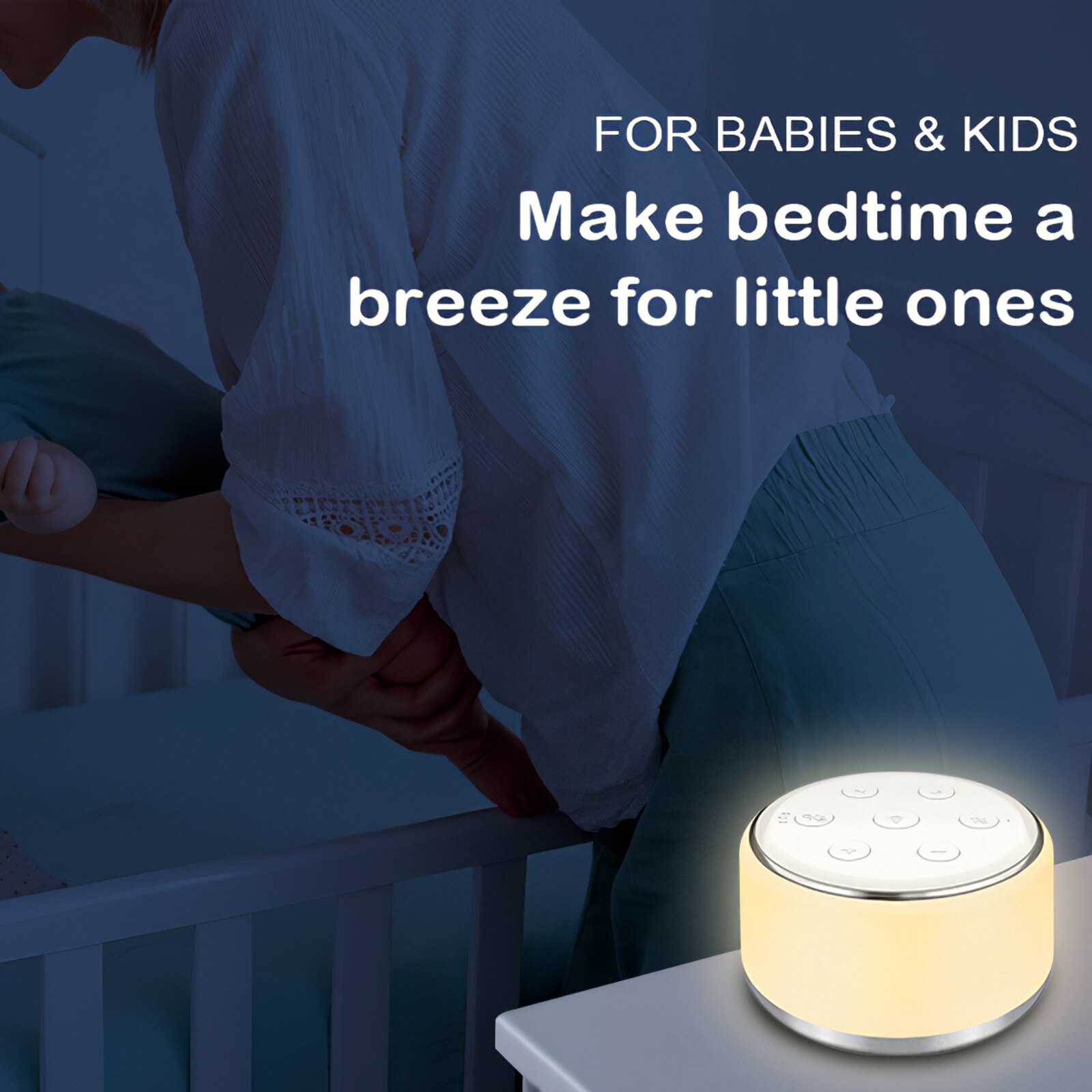Usb recarregável máquina de ruído branco cronometrado desligamento sono máquina de som para dormir & relaxamento para o bebê adulto viagens escritório