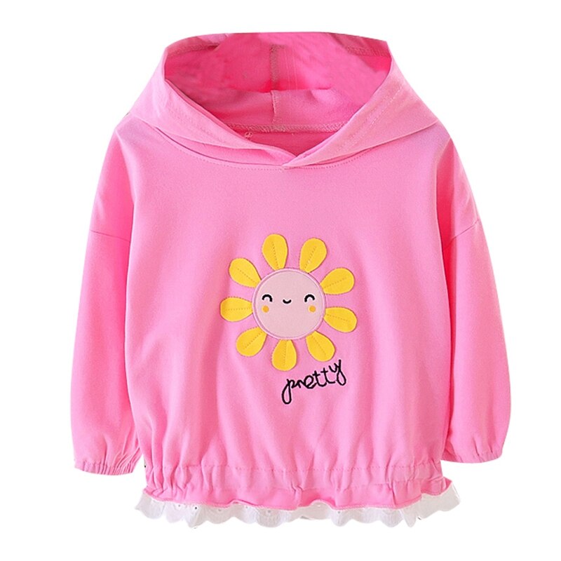 Lentemeisjes mooie print lange mouwen top meisjes patchwork sweatshirt trui gemaakt van zacht katoen