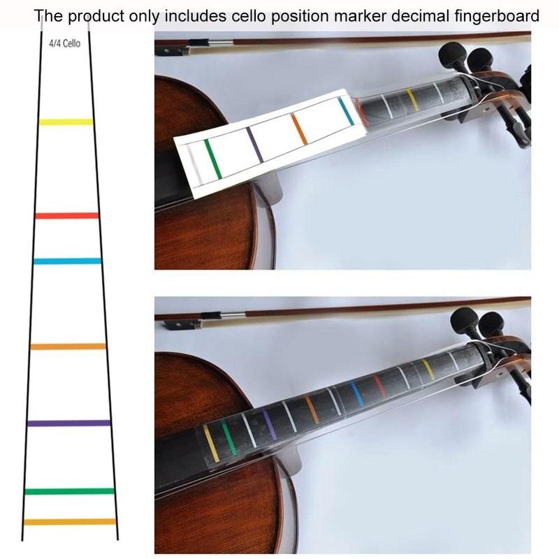 Cello Position Marker Decal Fingerboard Fret Guide Label Finger Chart Beginner White Beginner Cello Sticker Accessories White