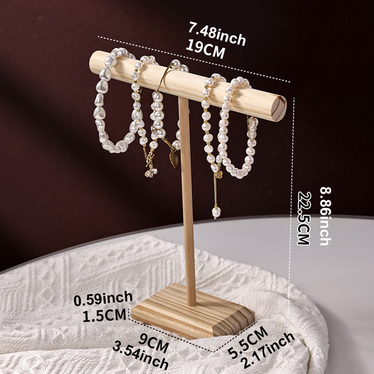beistelltisch rund mit stauraum Ethnciraft Runder Wachstuch taupe