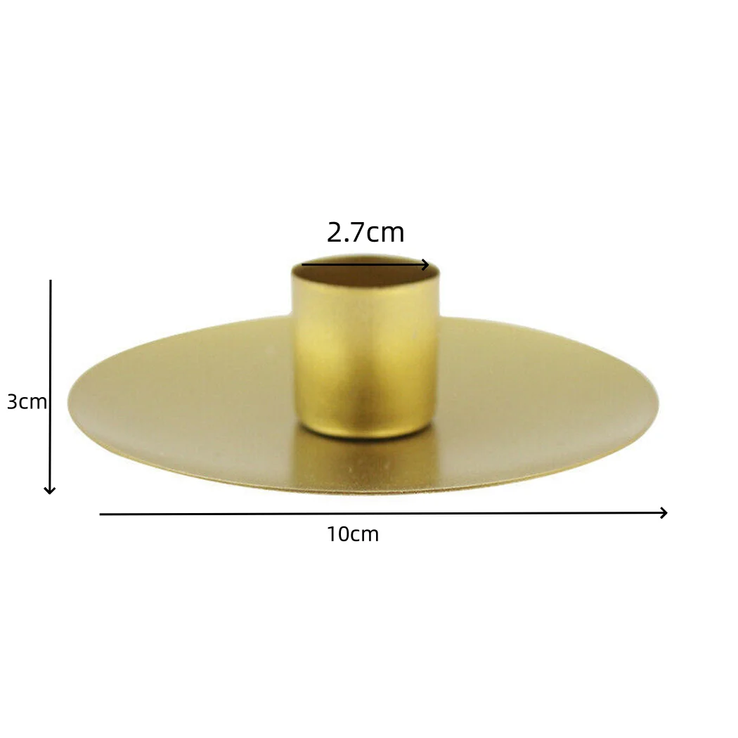 1pcs Candle Holder Desktop Candlestick Adornment Metal Candlestick Taper Candle Holder With Handle Home Wedding Decorations