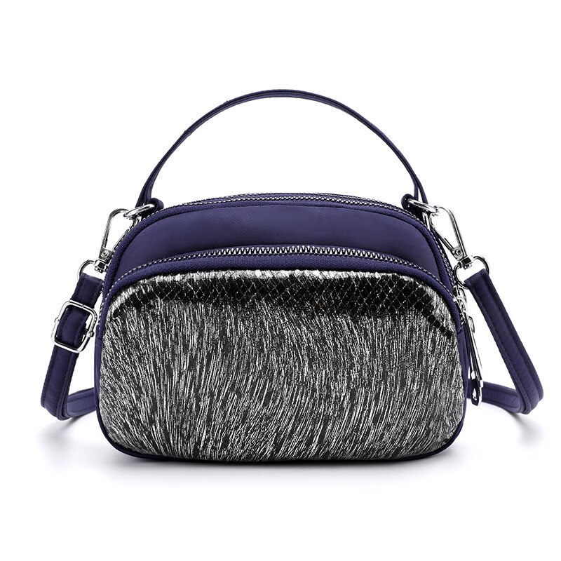 Vrouwen Handtas Composiet Schoudertas Waterdichte Nylon Tas Draagbare Crossbody Bag Mode Wilde Handtas Kitty Portemonnees: Blue-LP