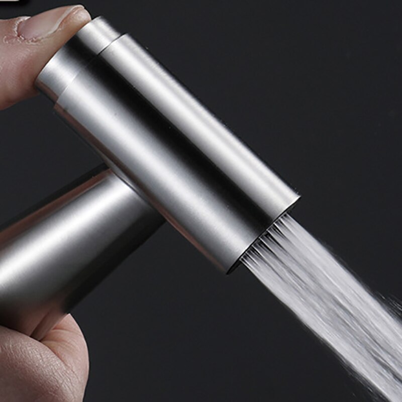 Rvs Handheld Bidet Kraan Douche Bidet Douche Spray Wc Shattaf Spuit Douche Slang Douche Base