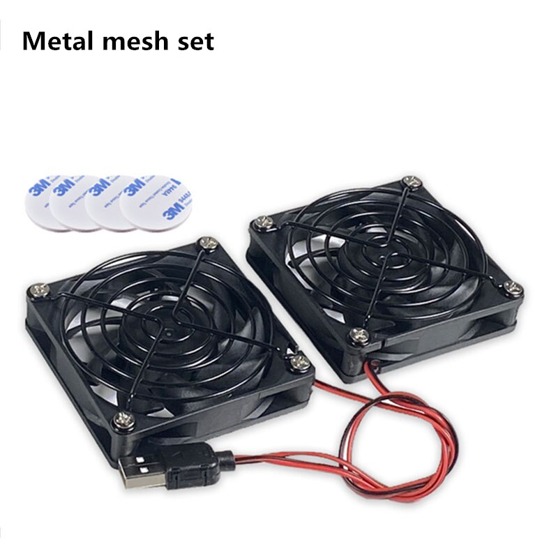 Double ventilateur de refroidissement ultra silencieux, 5V, prise usb, volume d'air élevé, adapté au radiateur de routeur sans fil RT-AC68U AC86U EX6200