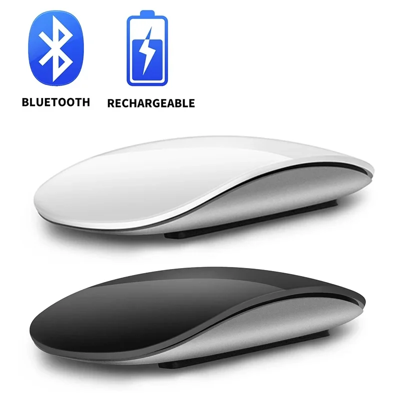 Kabellose Bluetooth-Maus für Apple MacBook Pro/Air – wiederaufladbar, leise, ultradünn, Multi-Touch, kompatibel mit PC