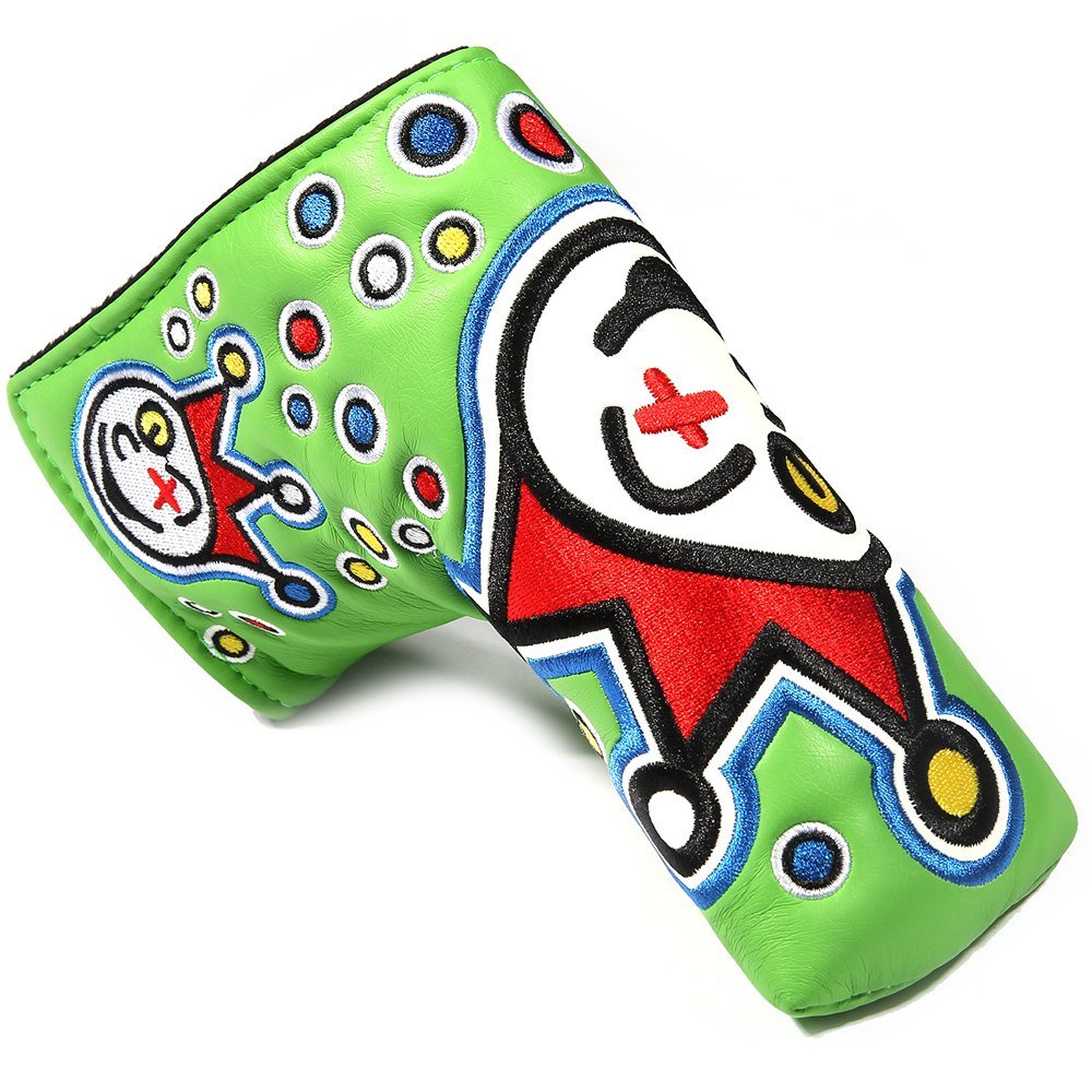 Golf putter cover klinge headcover sjovt head cover pu læder til golfsport