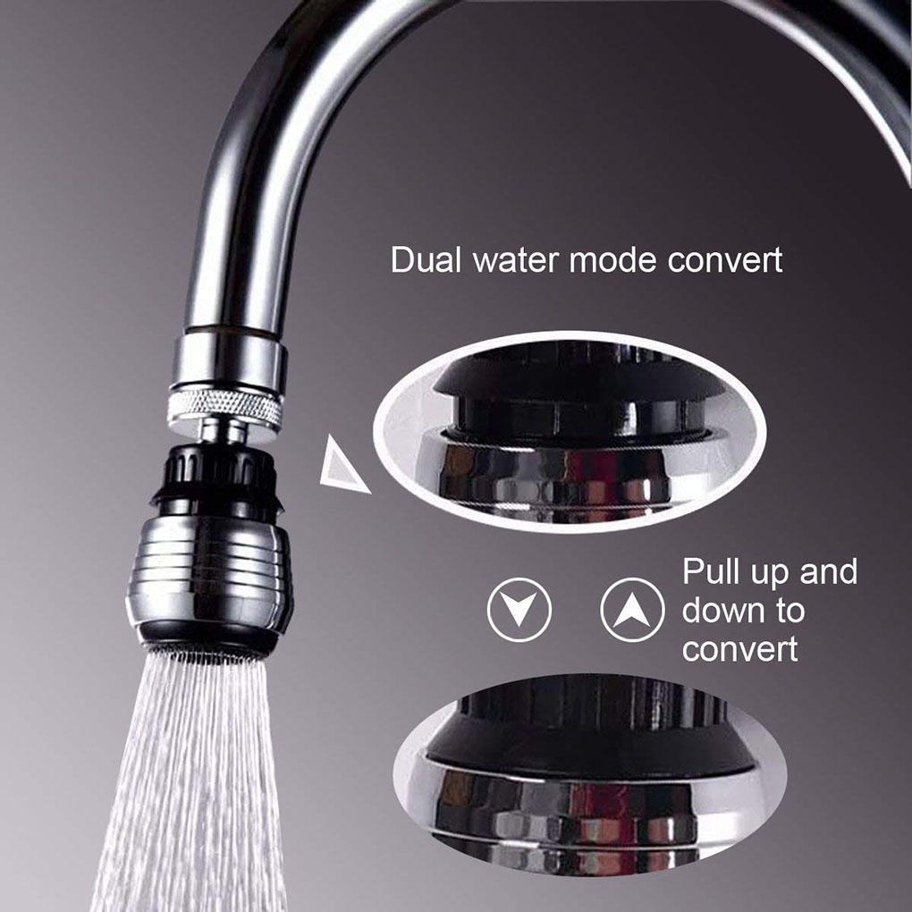 2 Modi 360 Graden Verstelbare Water Filter Diffuser Waterbesparende Nozzle Kraan Connector Douche Keukenkraan Beluchter