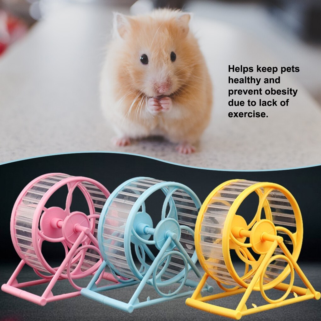 Roue de Jogging pour Hamster, jouet de Sport épais avec support, petits animaux rotatifs, exercices en cage à la maison