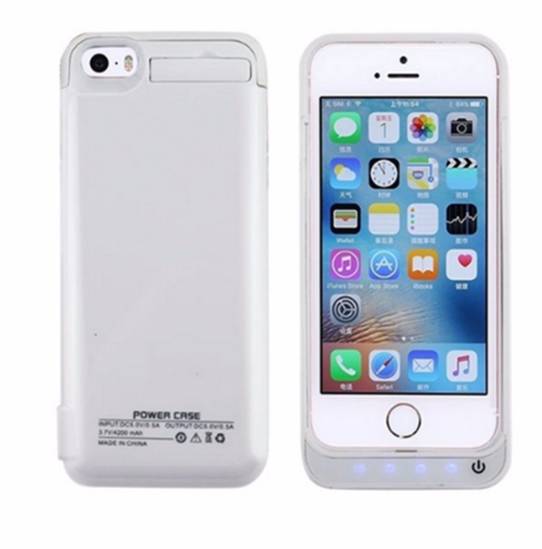 Neng 4200Mah Externe Backup Battery Charger Case Power Bank Pack Stand Powerbank Opladen Case Voor Iphone 5 5S 5C Se