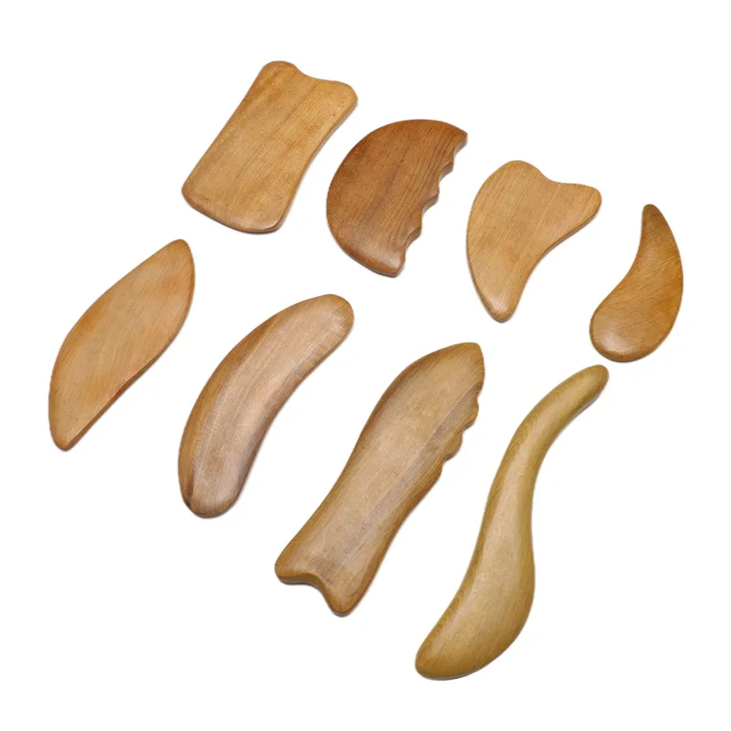 Wood Trigger Point Massage Gua Sha Tools Lymphatic Drainage Tools,Wood Therapy Massage Tools for Back Leg Hand Face