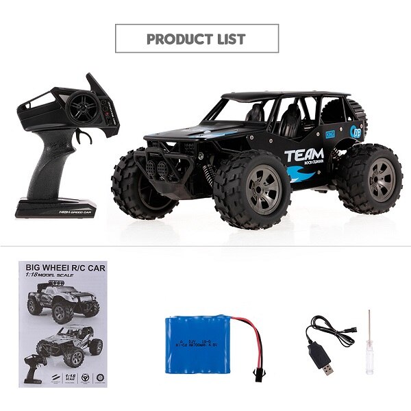 RC Auto 2.4 GHz 1:18 2WD PVC del corpo di Automobile Borsette RC Auto 18 km/h Off-Road King Auto per i principianti Giocattoli per I Bambini Grande Regalo Dei Capretti: VIOLA