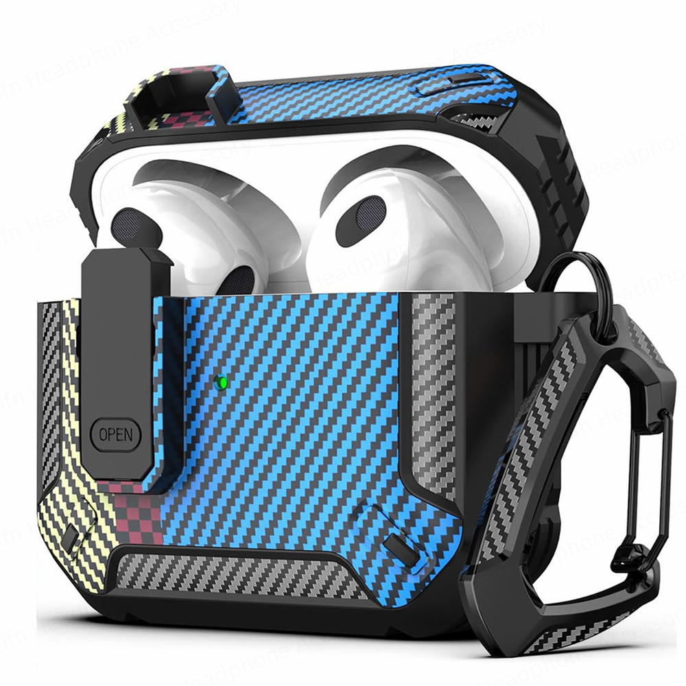 Voor AirPods 4 Case (USB C) Draadloze Bluetooth beschermhoes 2024 schakelaar Hoofdtelefoon gevallen Voor Apple Airpods 4e Gen Funda: Bruin