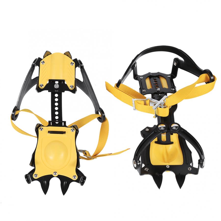 1 paar verstelbare ijs spikes 10- tanden stijgijzers band binding type ijs grips sneeuw spikes antislip noppen voor wandelen klimmen