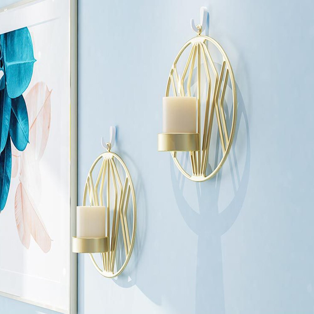 Neue Stilvolle Vereinfachte Eisen Leuchter Kerzenhalter Zauberstab Pendent 3D Geometrie Artware für Heimat Restaurant Dekorative Ornamente