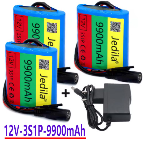 .12V.9900 mAh.3S1P.Batterie Au Lithium.18650.Batterie Au Lithium Pack Schutz vor wiederaufladbar.1A Ladegerät.