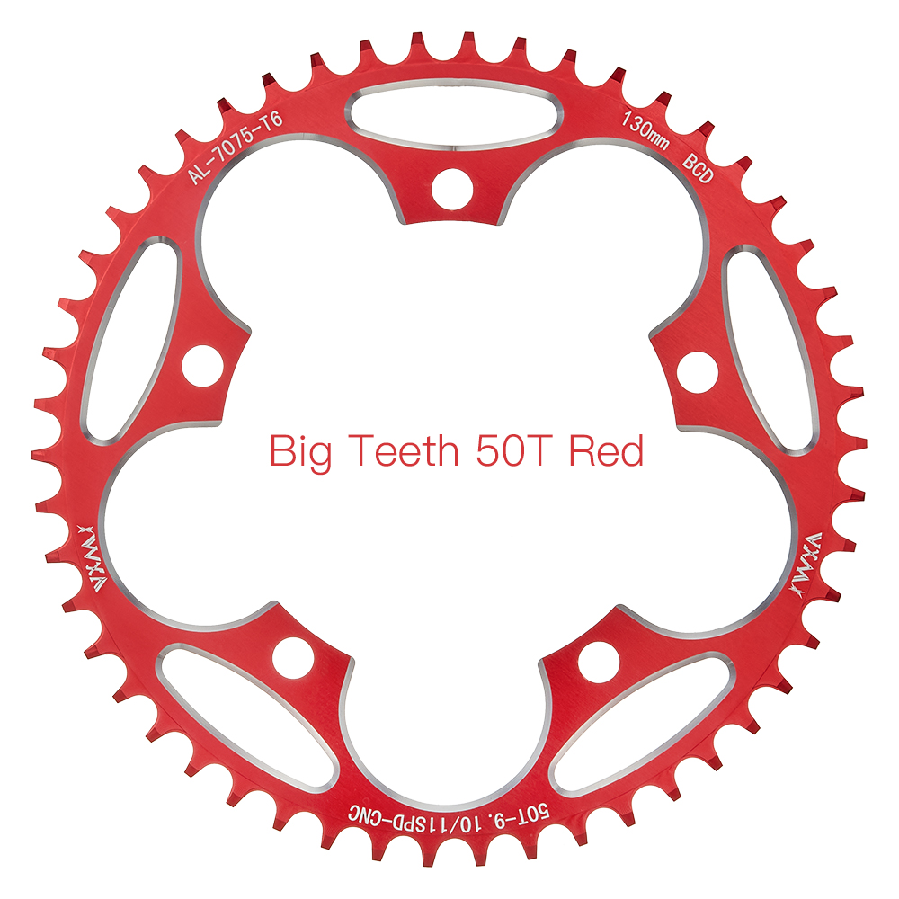 Plato de bicicleta de carretera VXM 130BCD redondo 38T 40T 42T 44T 46 48 50 52 54 56T 58T rueda de cadena ancha estrecha para bicicleta Shimano 5700 6700: Rosa