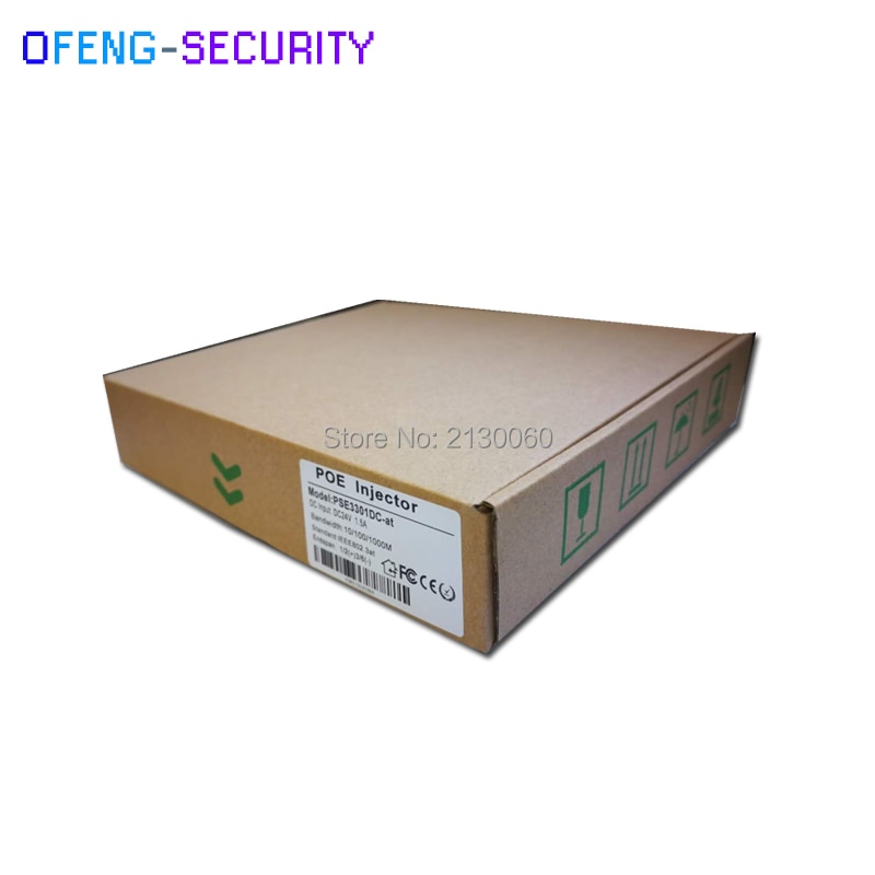 POE injector rj45 poe single port 2x Gigabit RJ45 Ports+ 1x DC Input Port ,bandwidth 10/100/1000 and Support IEEE802.3AF/AT