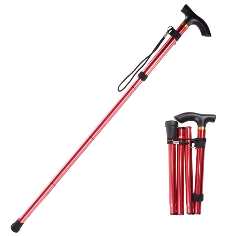Auto Telescopic Walking Stick Cane Hiking Rubber T... – Grandado