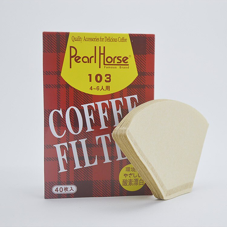 Hand Drip Coffee Filter Paper V60 pour over Brewers Filter 101/102 Cone Filters V01/V02 Mocha Pot Cold Brew Barista Filter Paper: 103 paper 40pcs