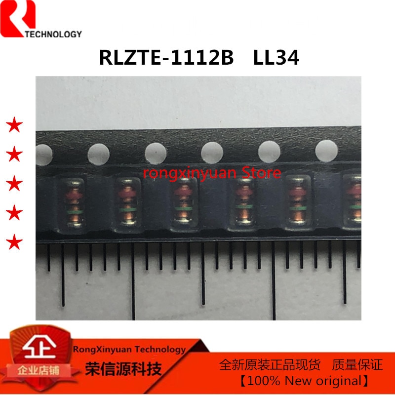 100 Stks/partij RLZTE-1112B LL-34 RLZTE-11 12B RLZTE-1112 500mA Zener Leadless Diode 100% Originele
