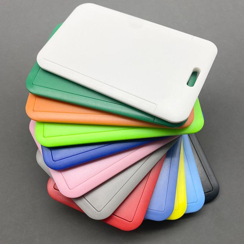 Plastic Kaart Cover Sleeve Bag Id Badge Case Bank Credit Card Badge Holder Wallet Pouch School Student Kantoorbenodigdheden: random color 1pcs