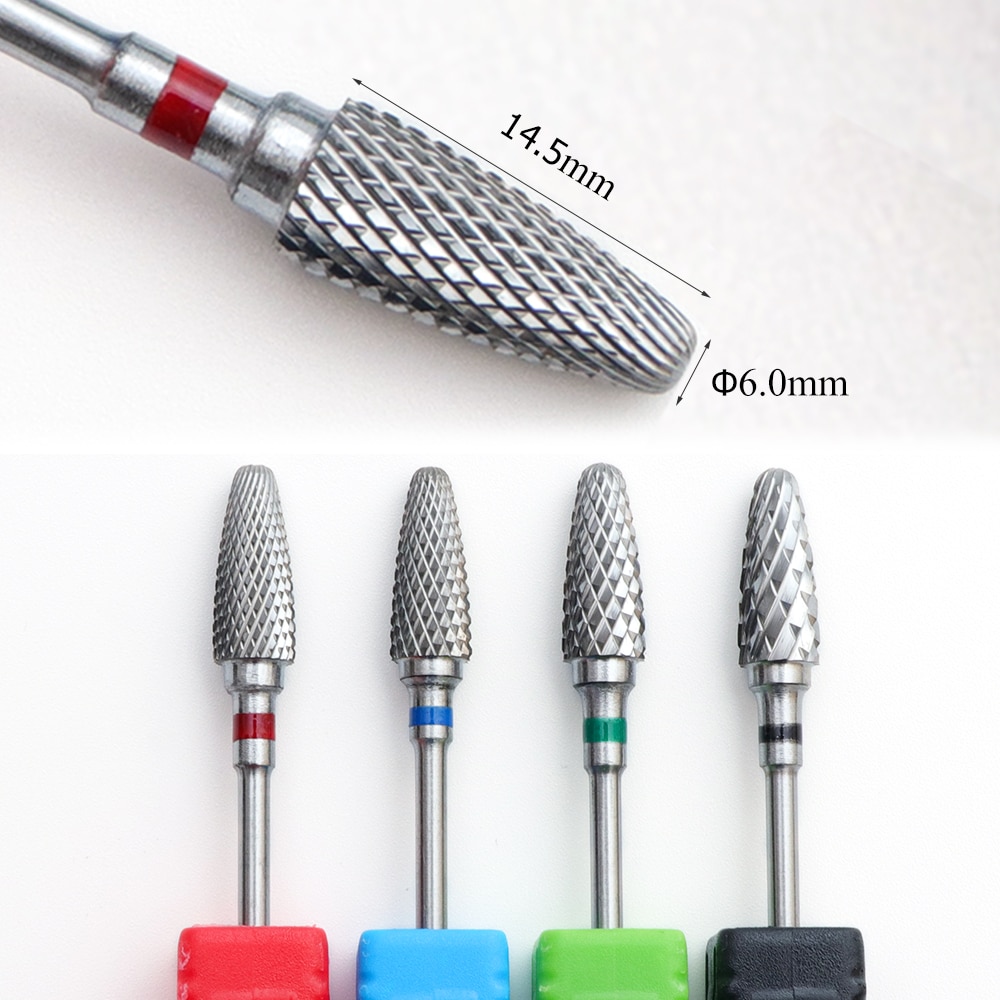1 Uds. De carburo de tungsteno, broca para uñas, fresa de carburo, cutícula eléctrica, limas de uñas de mayor para manicura TRF0615