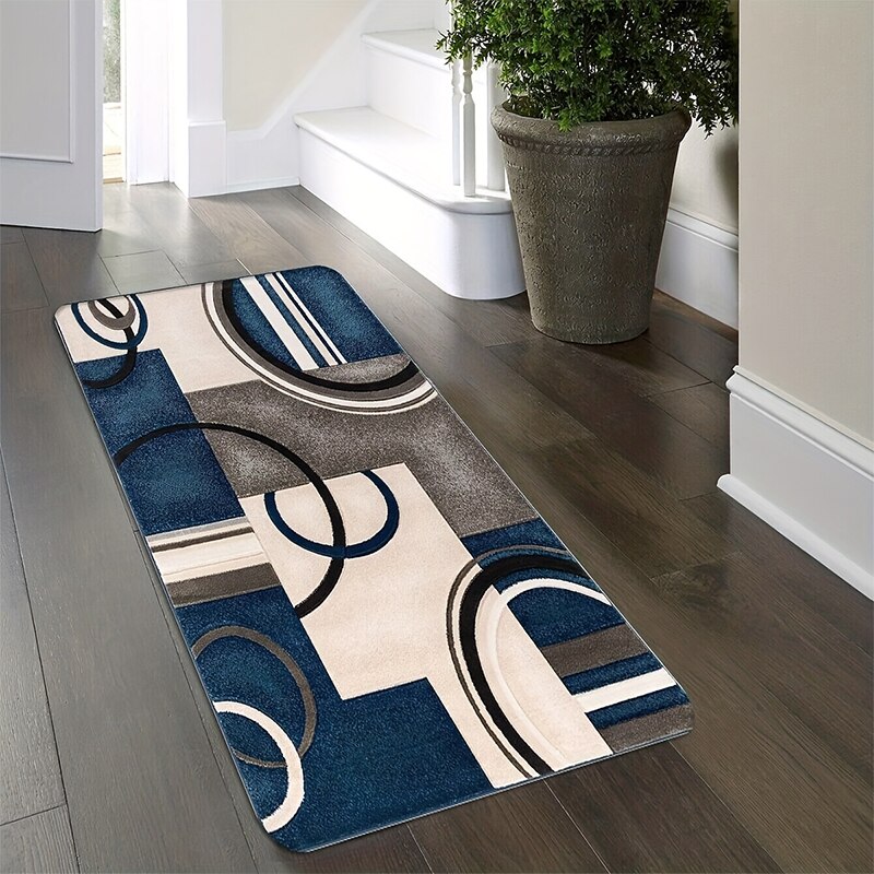 Alfombra de suelo de estilo europeo moderno, alfombrilla absorbente antideslizante para puerta de entrada, alfombrilla para ducha de baño, alfombrilla para suelo de dormitorio y baño del hogar
