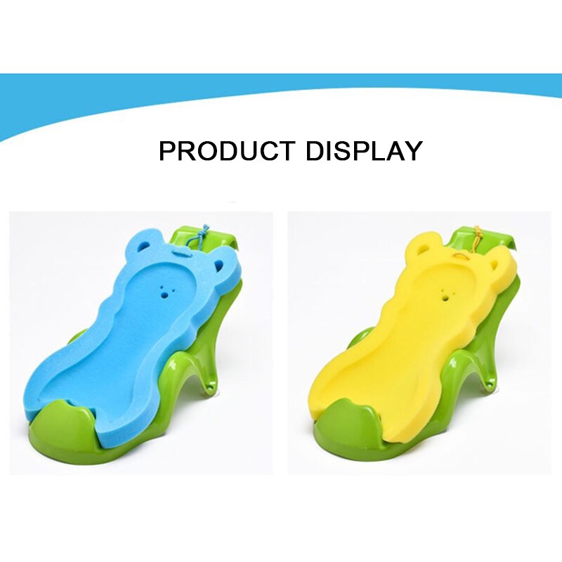 Soporte antideslizante para bañera de bebé, cama para el baño, cojín de esponja para ducha infantil, alfombrilla de baño de dibujos animados, esponja para ducha de bebé recién nacido