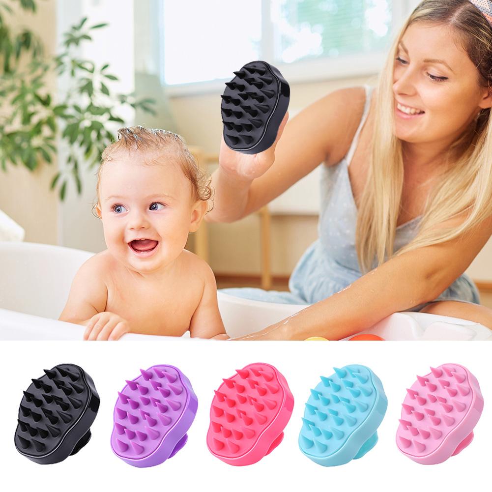 Brosse de Massage du cuir chevelu en Silicone, 1 pièce, pour shampoing, douche, pour le corps, peigne à cheveux, outils de coiffure