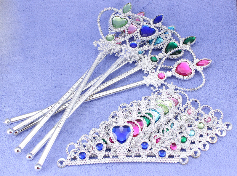 TOP Her. Zen Prinzessin Krone Hair Kinder Mädchen Geburtstag Kinder Haar Clip Tiara Zauberstab Sets Schmuck XRN15