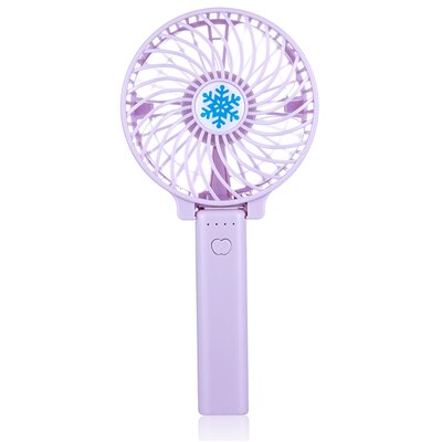 Mini ventilador de mano portátil plegable ventiladores eléctricos de refrigeración con luz LED 3 velocidades ventiladores de escritorio Personal para niños Bebé Hogar al aire libre: Púrpura