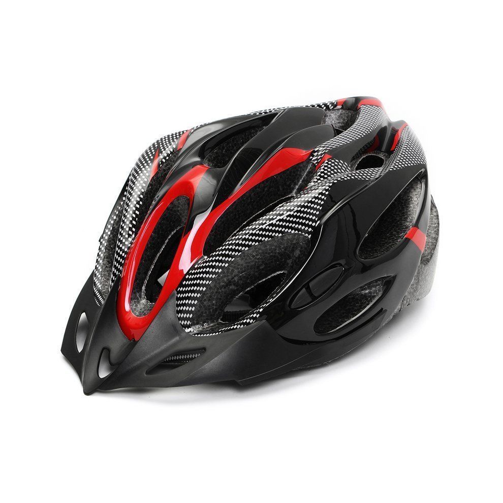 vélo cyclisme casques mat hommes femmes unisexe casque de vélo montagne route vélos intégralement moulé cyclisme casquettes de sécurité: Rouge