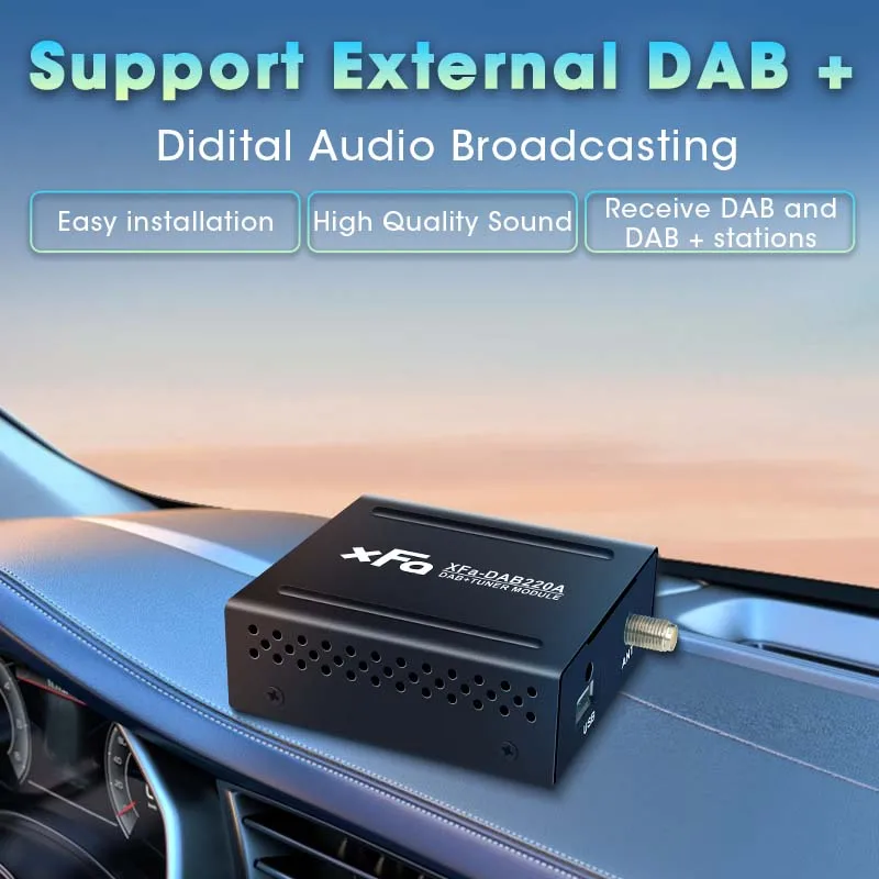 Dab/dab+ antenne med usb-adapter universal android bilradio gps stereomodtager dab dab+ signal hovedenhed led-indikator afspiller