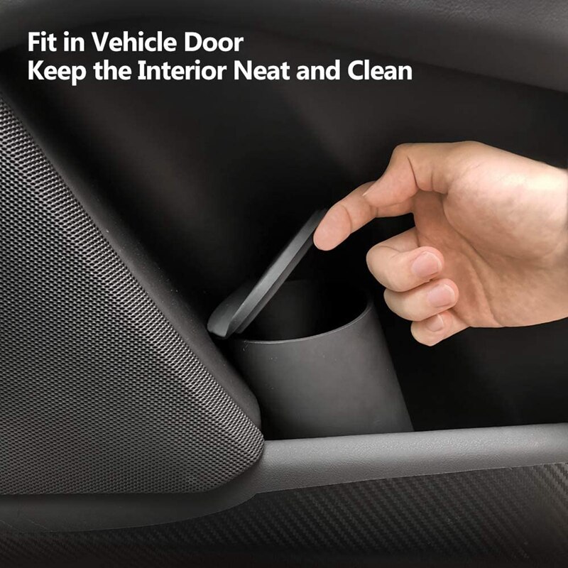 Car Trash Can with Lid Car Cup Holder Trash Bin Car Door Pocket Garbage Can Bin Trash Container for Car Office